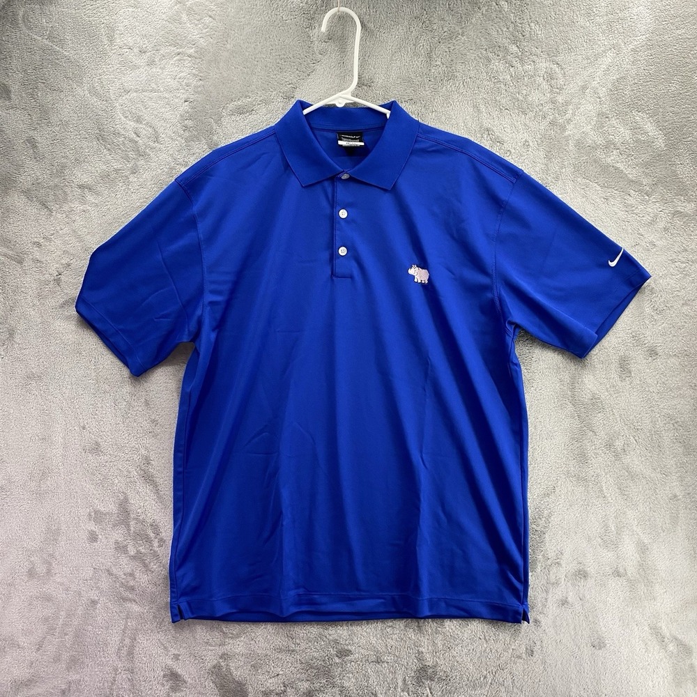 Nike Golf Mens Polo Shirt Dri-Fit Regular Fit Blue Size L